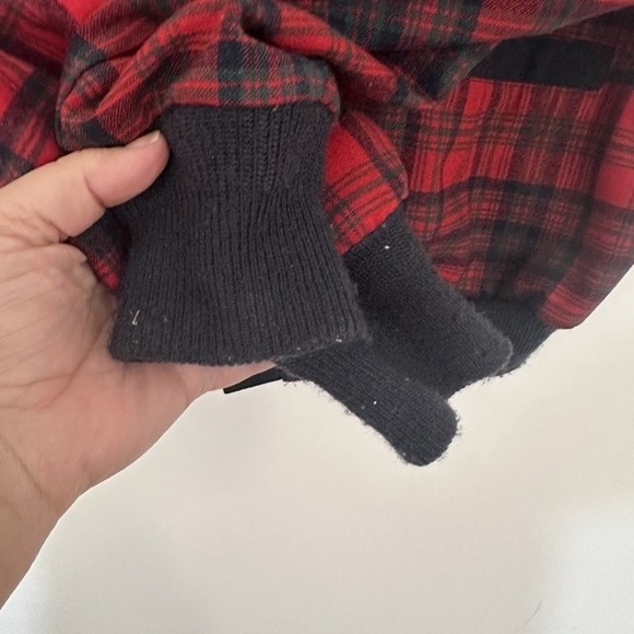 Vintage Pendleton Cardigan Jacket Mens XL Red Black Plaid Wool USA 80s Western - Picture 9 of 16